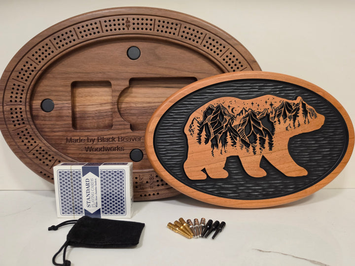 Nature Lovers' Favorite: Wildlife And Mountain-themed Cribbage Boards