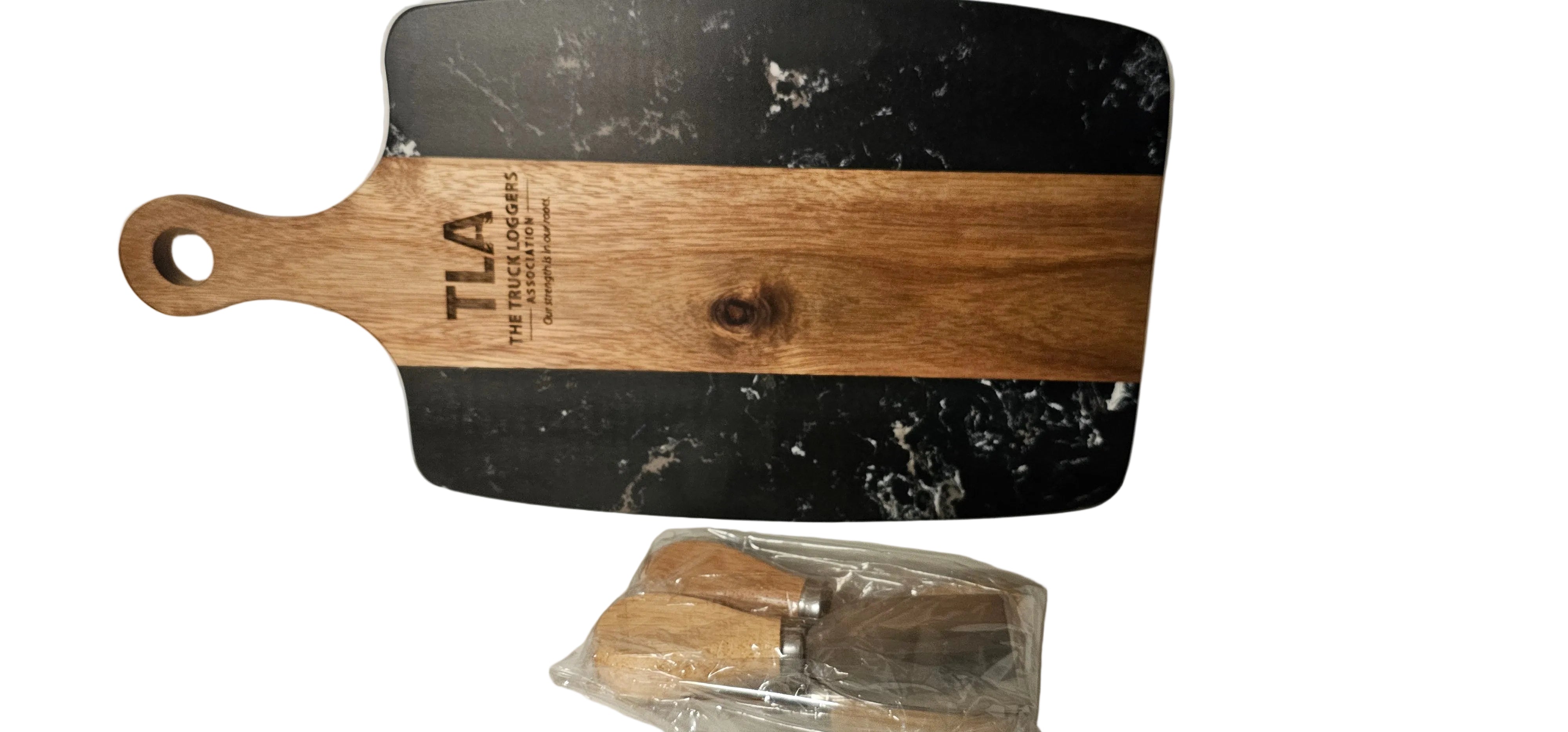 Custom Engraved Marble & Wood Cheese Board – Personalized Charcuterie Gift