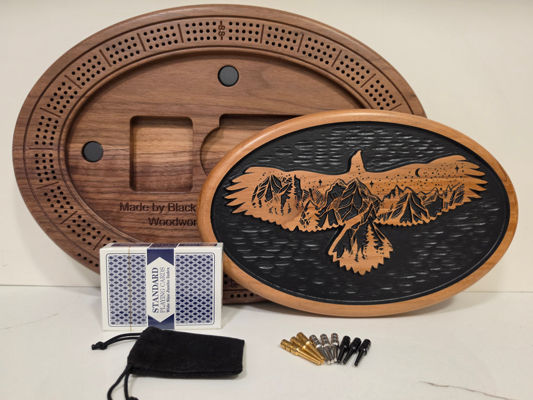 Bald Eagle Cribbage Board