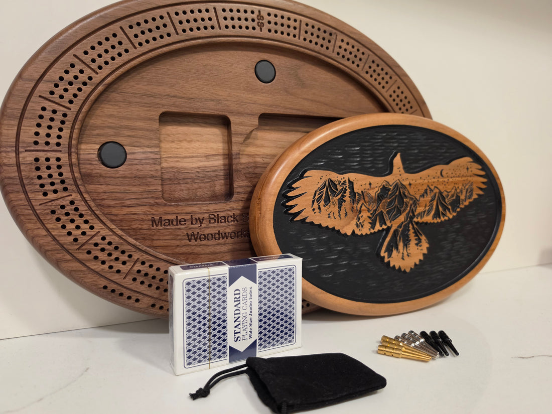 Bald Eagle Cribbage Board