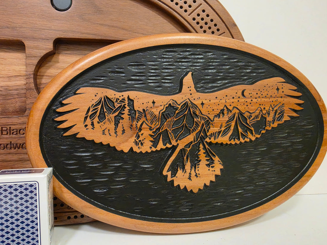 Bald Eagle Cribbage Board