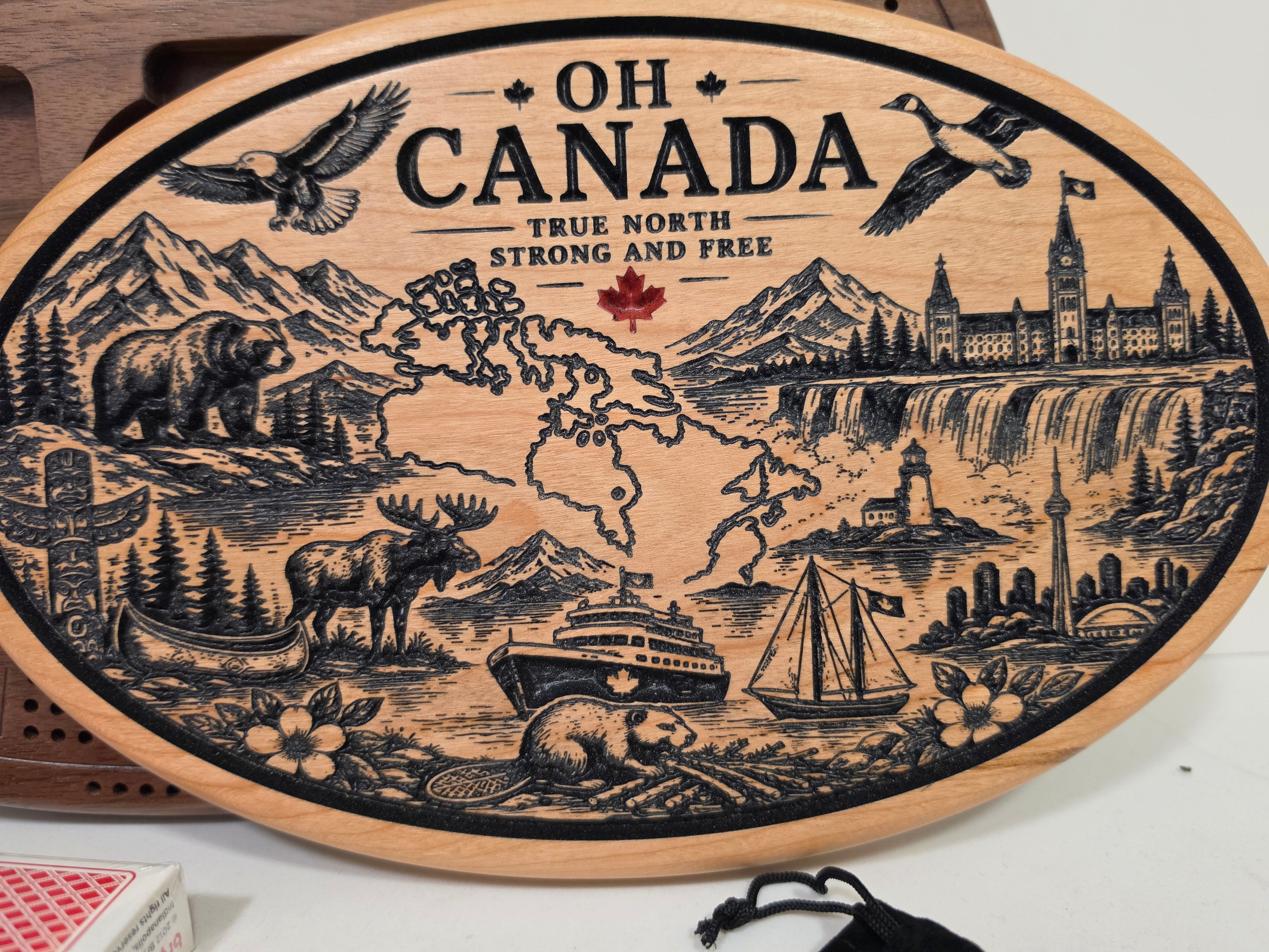 Oh Canada Cribbage Board