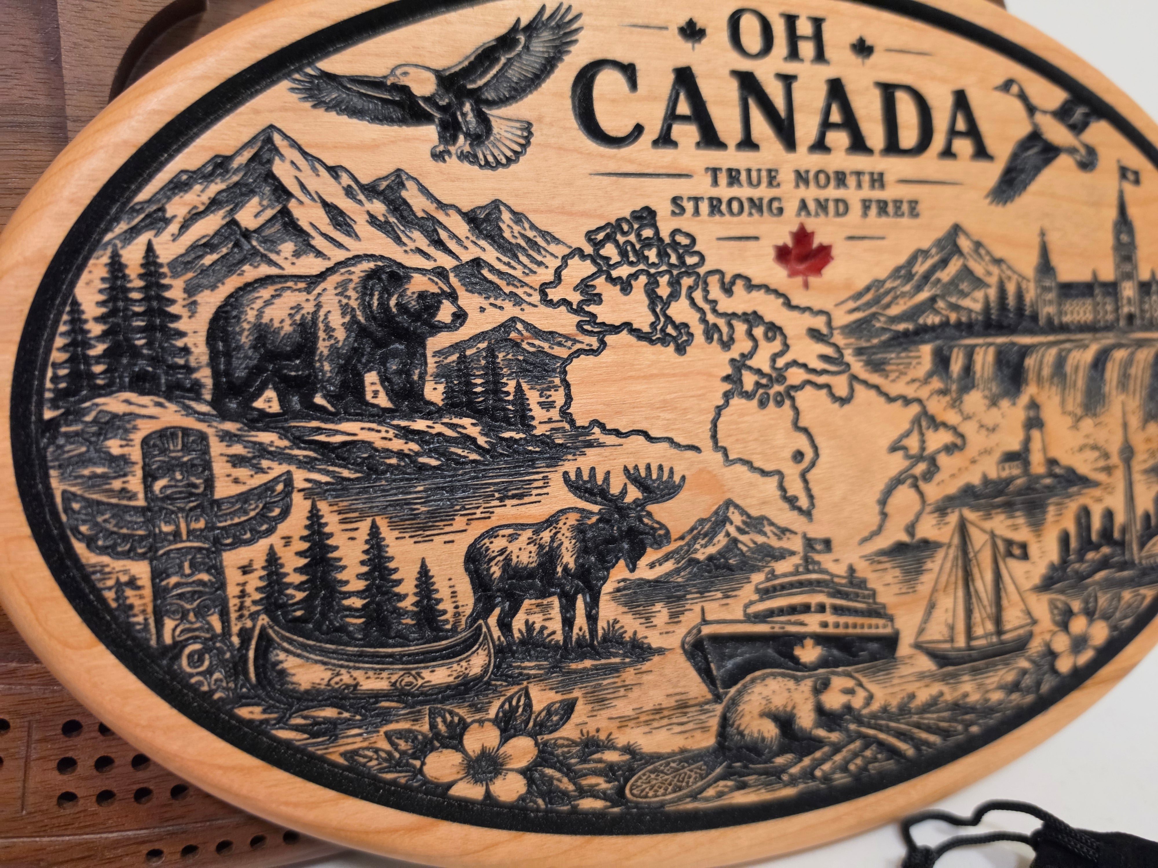 Oh Canada Cribbage Board