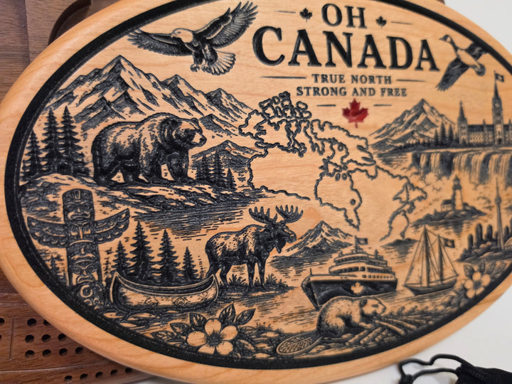 Oh Canada Cribbage Board