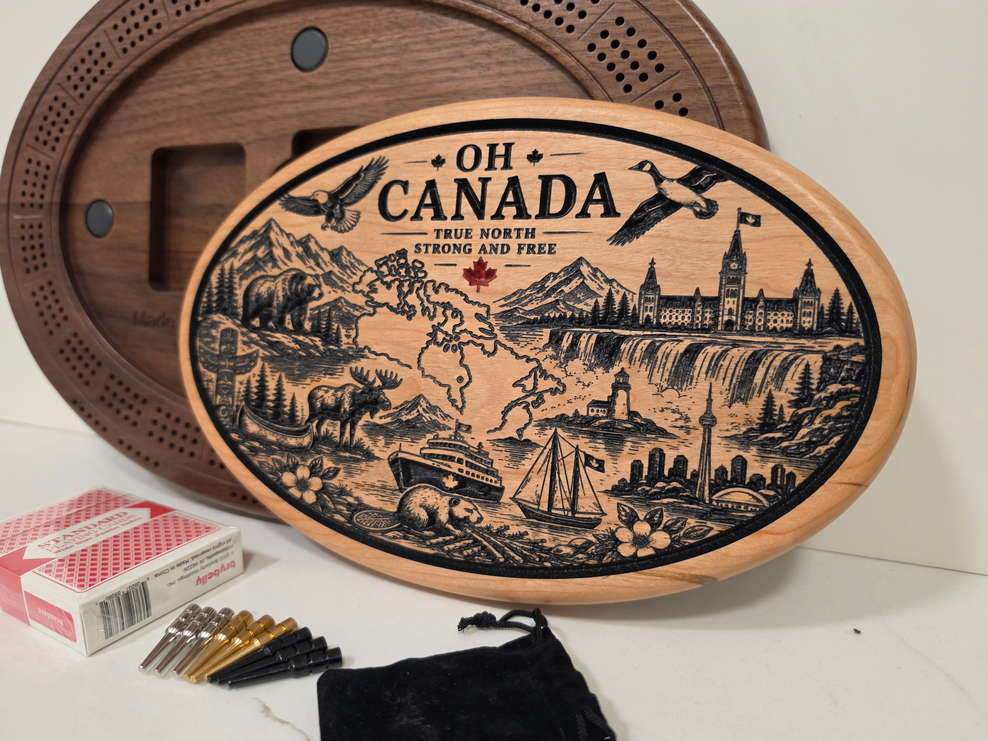 Oh Canada Cribbage Board