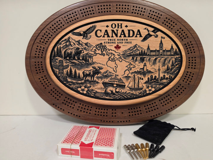 Oh Canada Cribbage Board