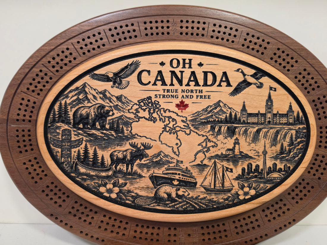 Oh Canada Cribbage Board