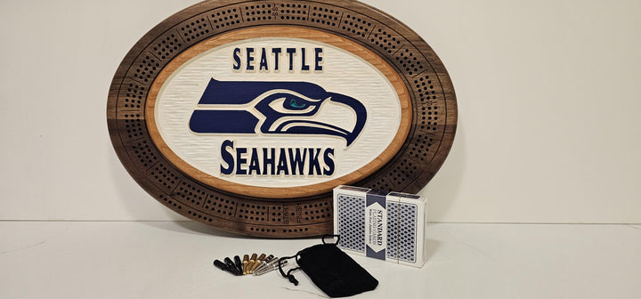 Seattle Seahawks  cribbage Board