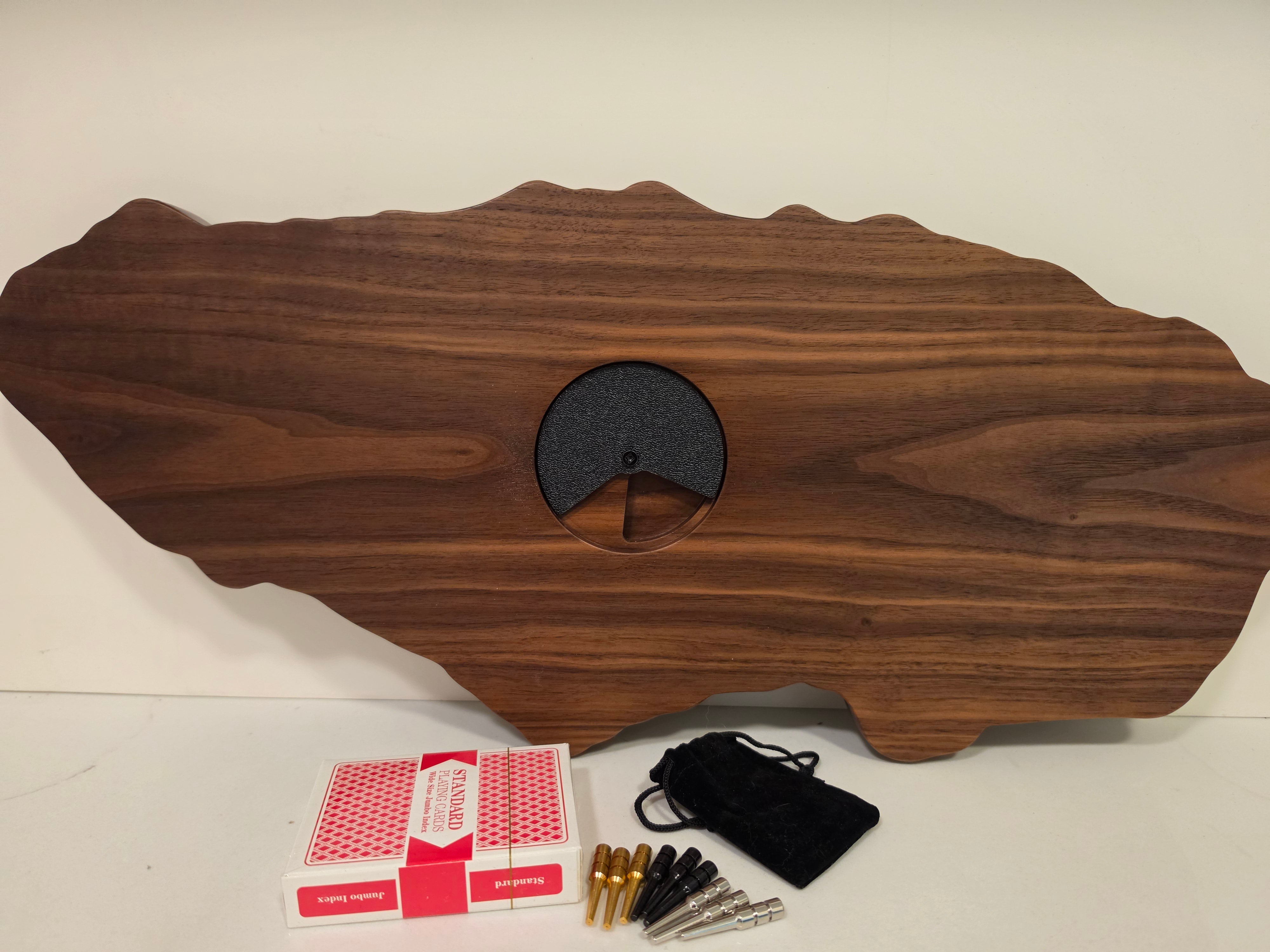 Vancouver Island Cribbage Board | Solid Walnut or Cherry