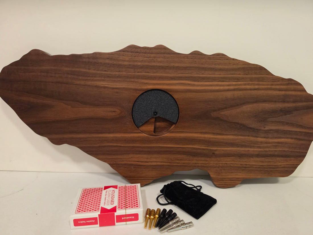 Vancouver Island Cribbage Board | Solid Walnut or Cherry