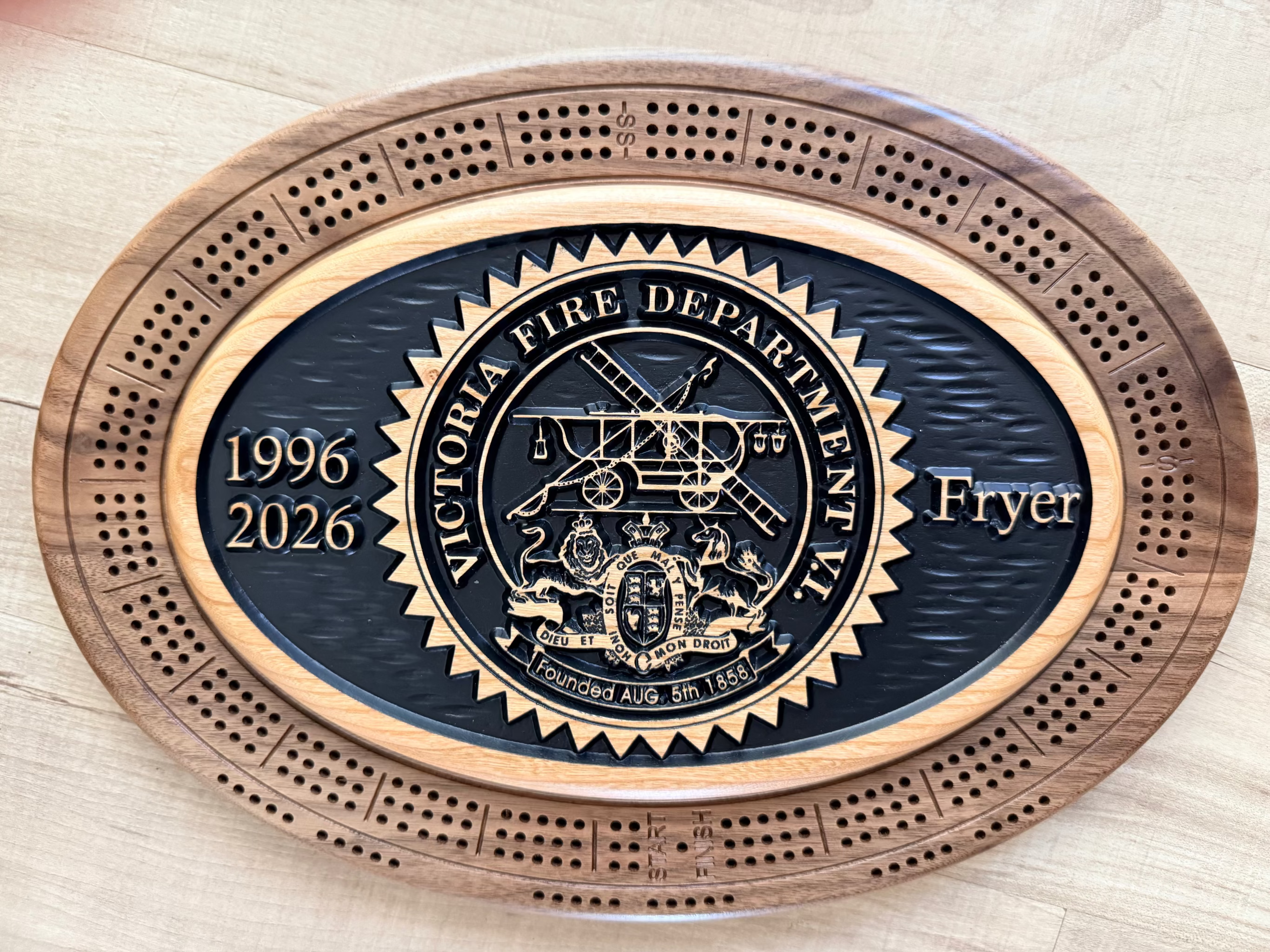 Custom Photo to Wood Art, Personalized Cribbage Board