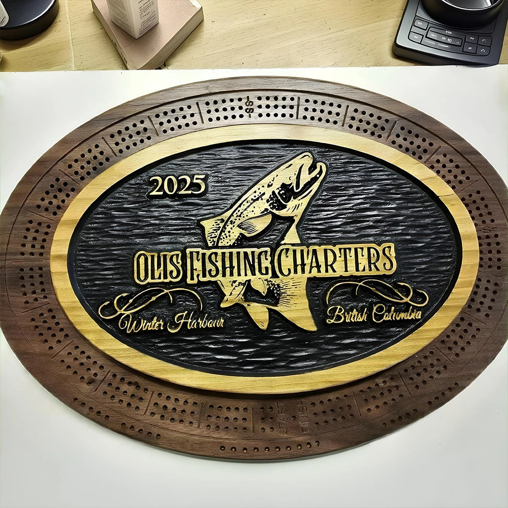Custom crib board, personalized features, logos, text, or unique details, one-of-a-kind piece that reflects individual style or branding.