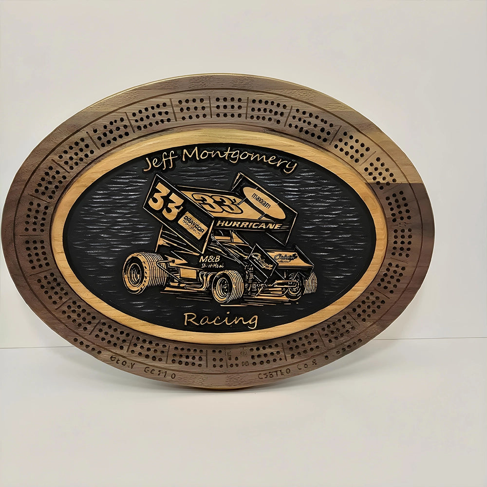 Custom crib board, personalized features, logos, text, or unique details, one-of-a-kind piece that reflects individual style or branding.
