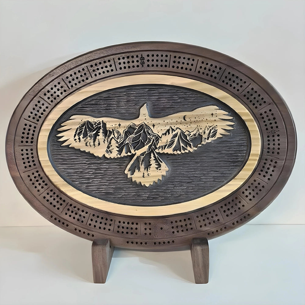 Bald Eagle Cribbage Board