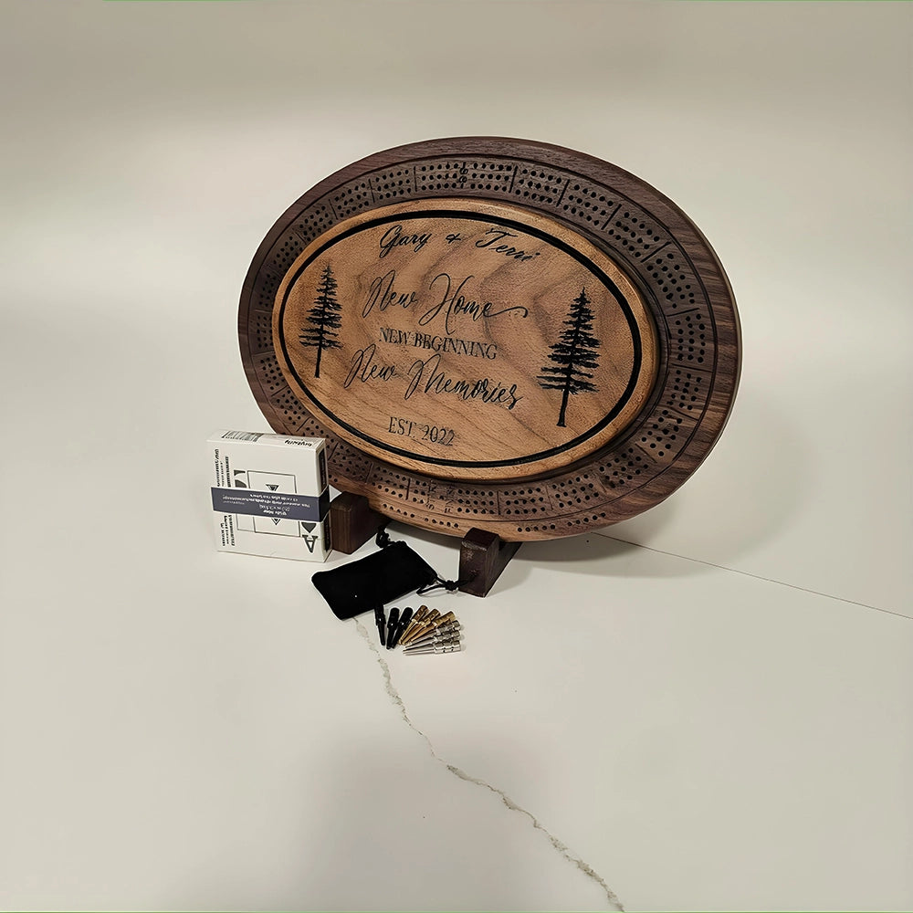 Personalized Cribbage Board, Housewarming Gift