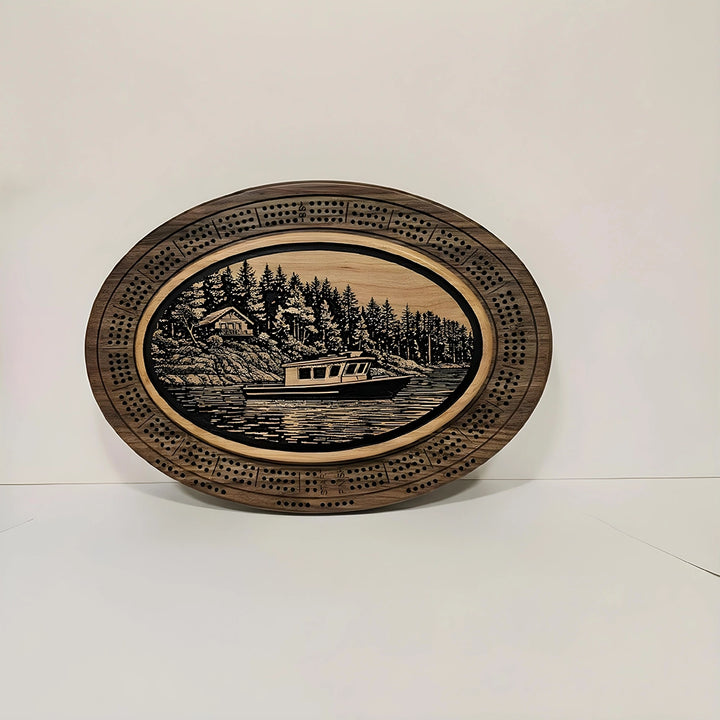 Custom Photo to Wood Art, Personalized Cribbage Board