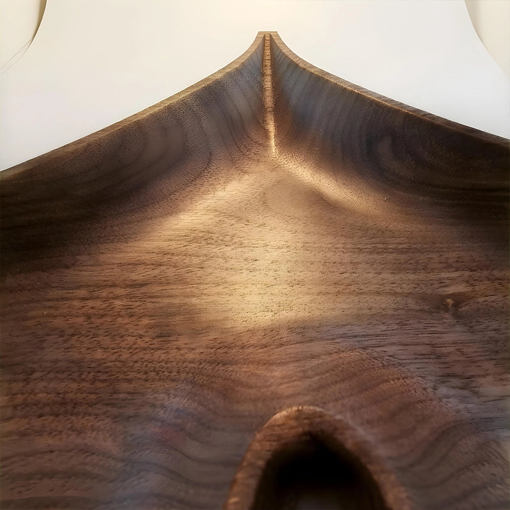 Walnut Heart Tray, Wood Grain Catch-All, Jewelry Organizer