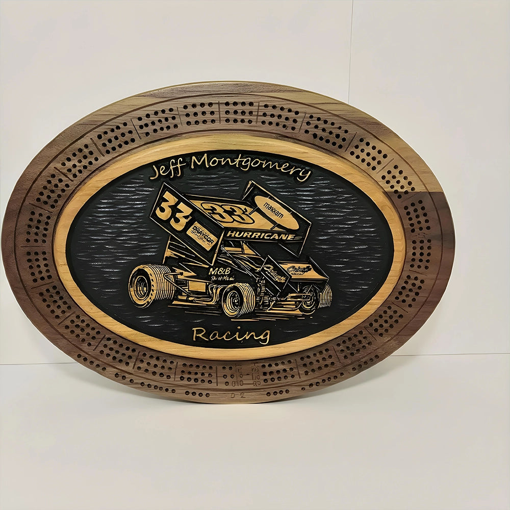 Custom Photo to Wood Art, Personalized Cribbage Board