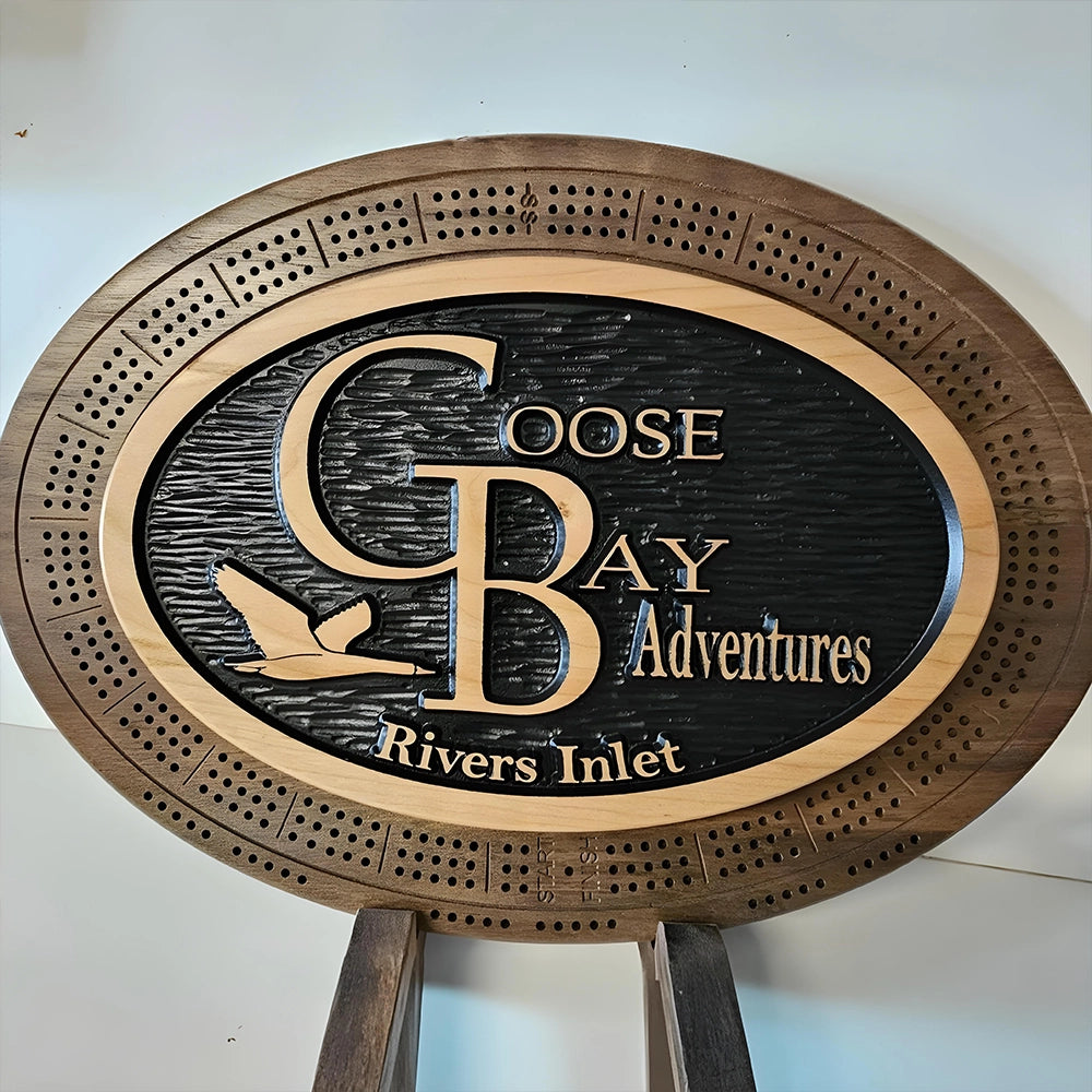 Custom crib board, personalized features, logos, text, or unique details, one-of-a-kind piece that reflects individual style or branding.