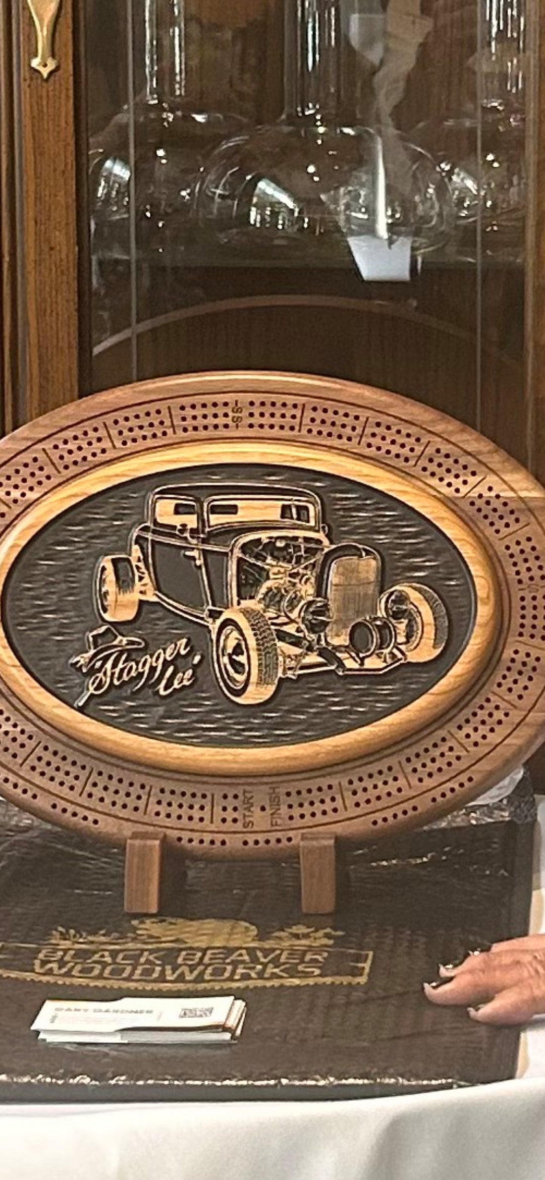 Custom Photo to Wood Art, Personalized Cribbage Board