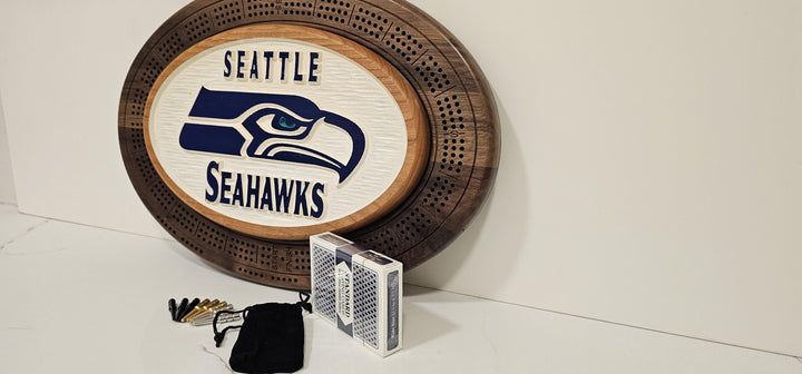 Seattle Seahawks  cribbage Board