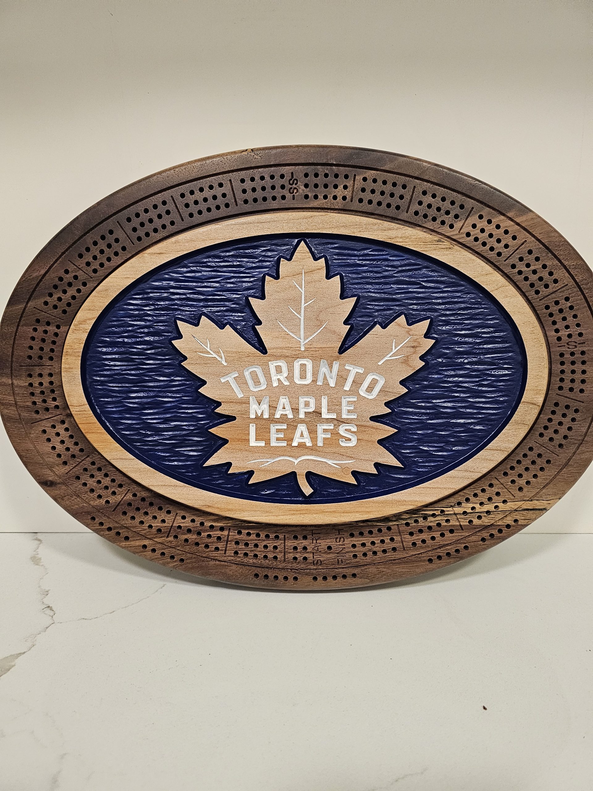 Toronto Maple Leafs Cribbage Board