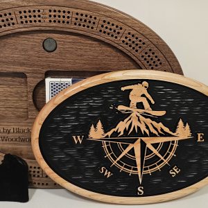 Snowboarder Cribbage Board